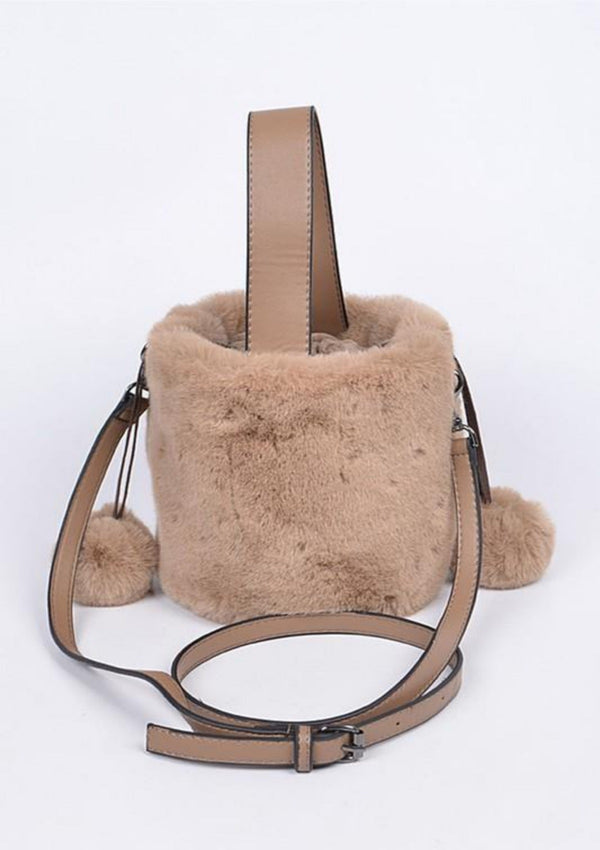 Fur Soft Handbag with Handle - GlamLusH Boutique 