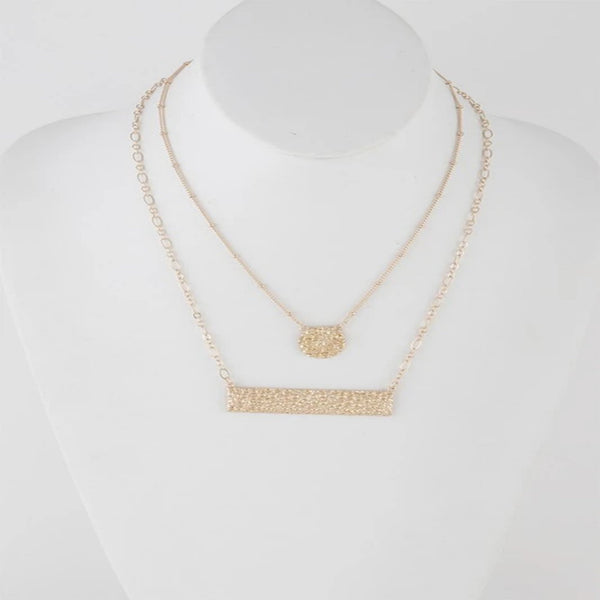 Double Pendant Necklace - GlamLusH Boutique 
