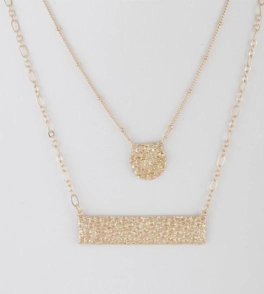 Double Pendant Necklace - GlamLusH Boutique 