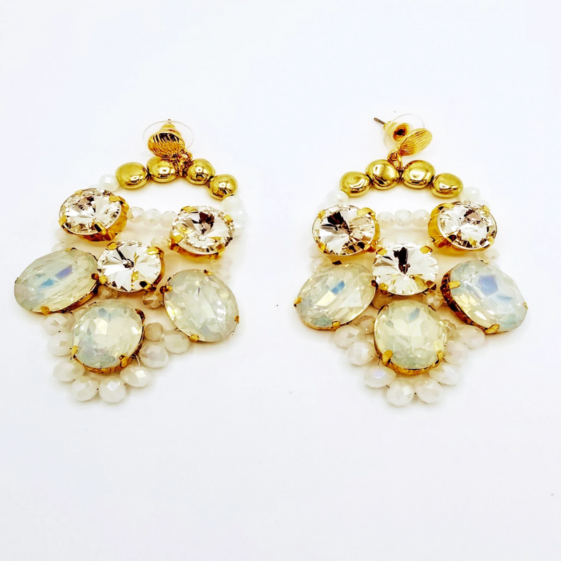 Iva Rhinestone Drop Earrings - GlamLusH Boutique 
