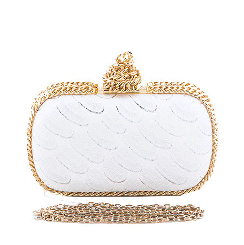 The Unthinkable Touch Gold Chain Accent Clutch - GlamLusH Boutique 
