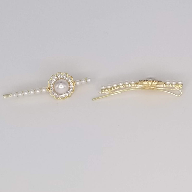 Stylish Multi Pearl and Rhinestone Hairpin - GlamLusH Boutique 
