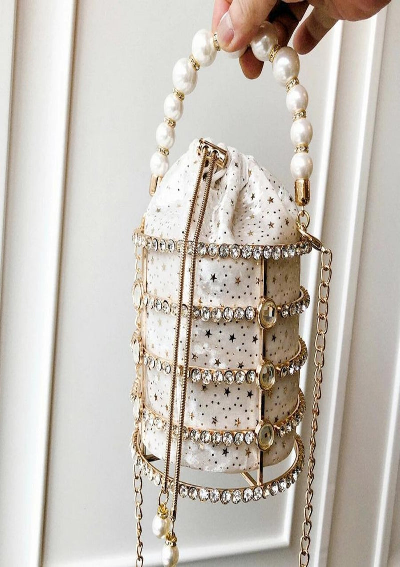 Im going Places Beaded Pearl  Bag - GlamLusH Boutique 