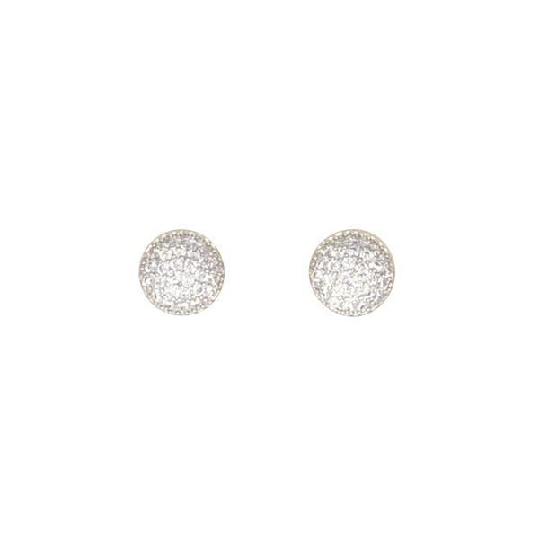 Rhinestone round Stud Earrings - GlamLusH Boutique 