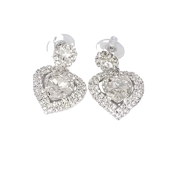Heart Shape Rhinestone Earring - GlamLusH Boutique 